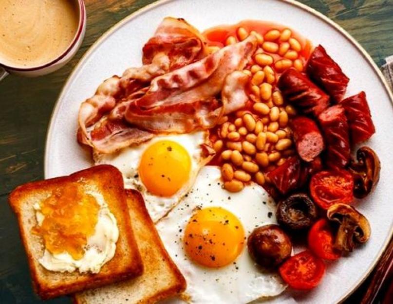 Из чего состоит английский завтрак? Традиционный английский завтрак или что едят в Великобритании Как называется английский завтрак. 
