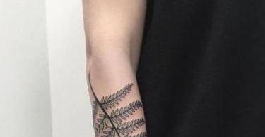 Татуировка цветок папоротника