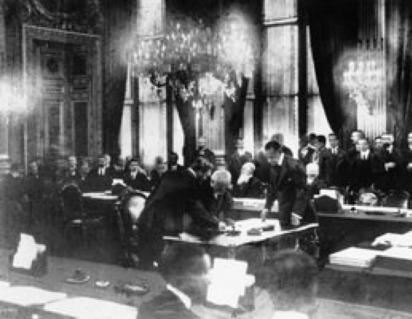 Версальский договор. Версальский мирный договор
